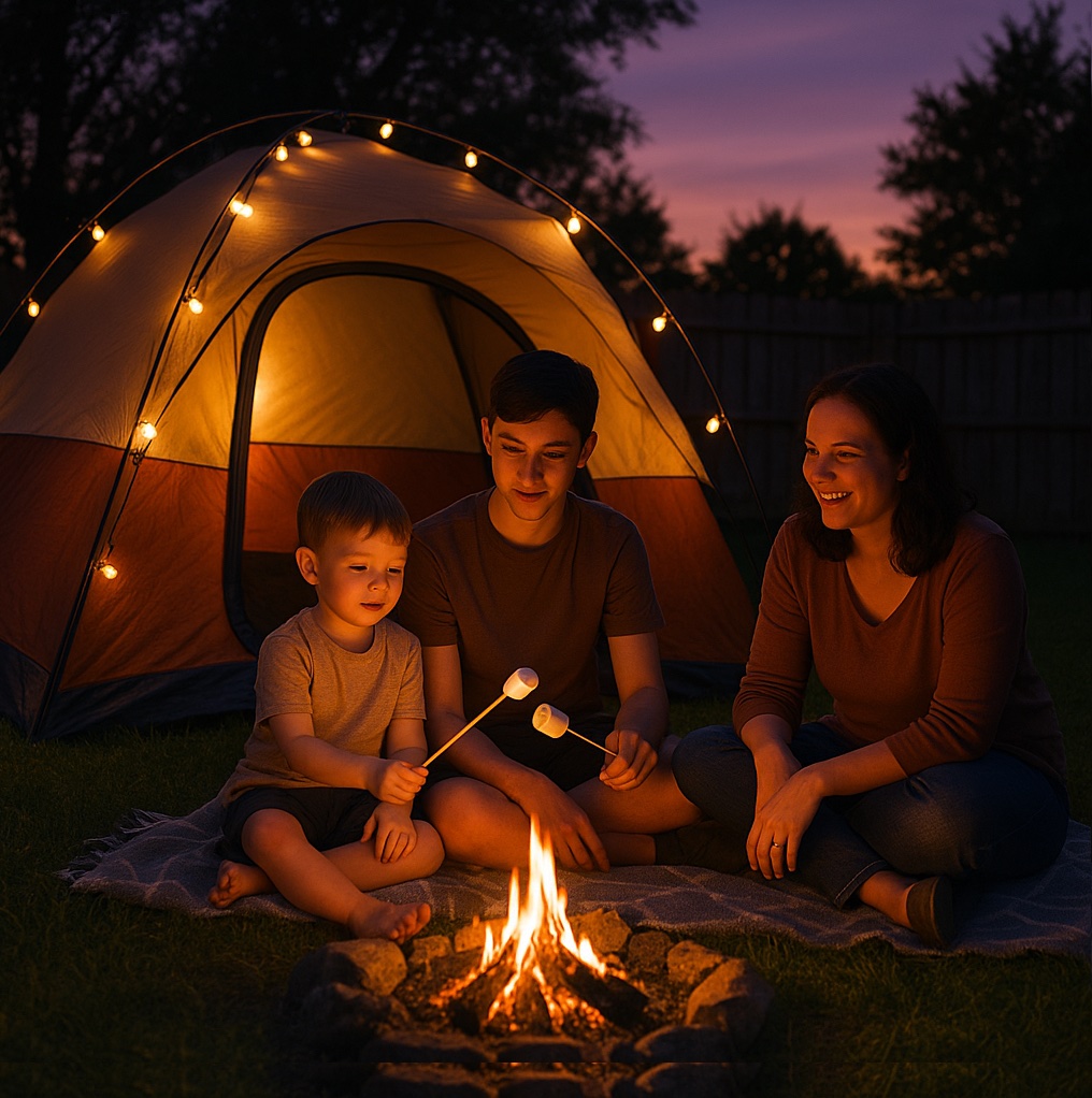 backyard camping frugal summer activities