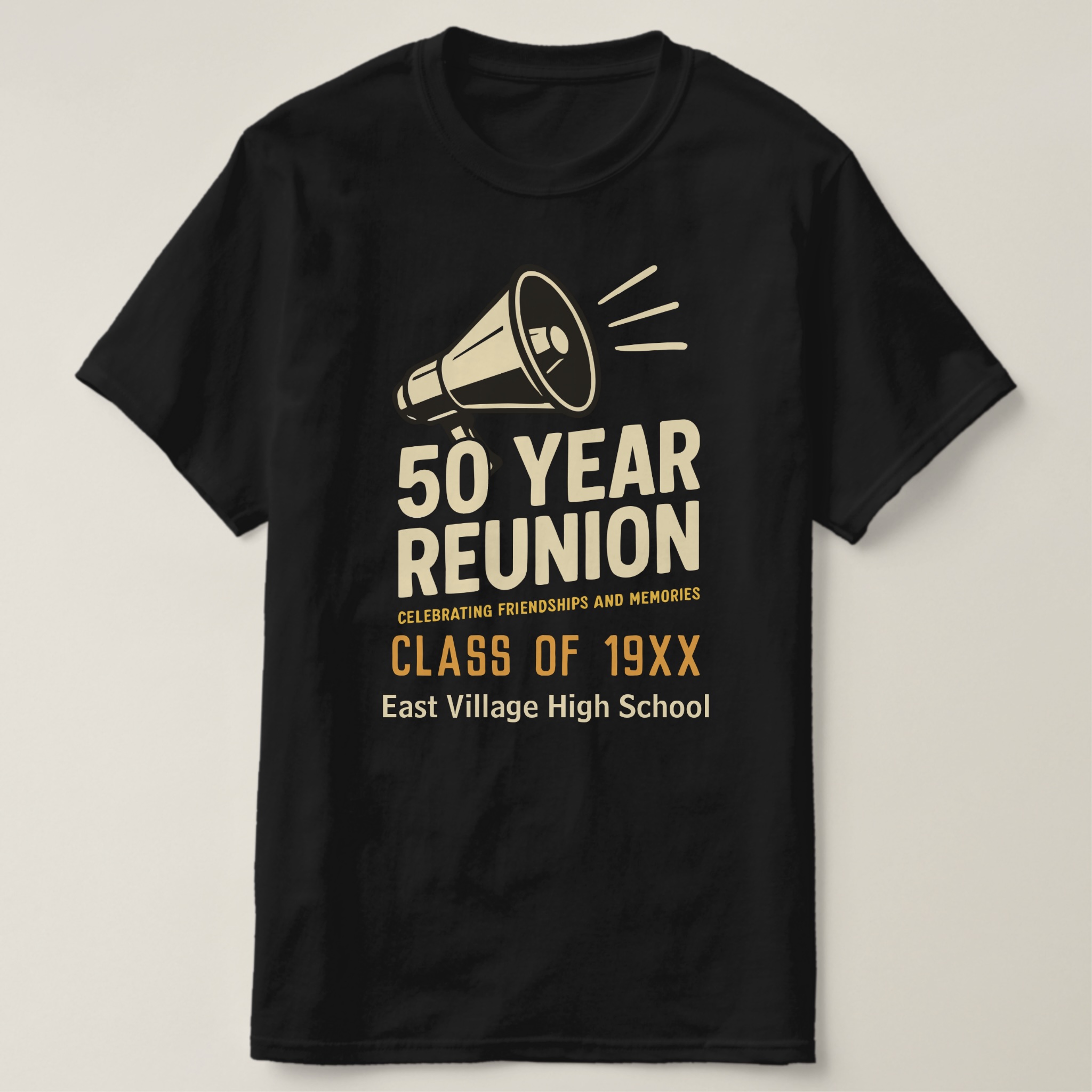 vintage black 50 year reunion shirt